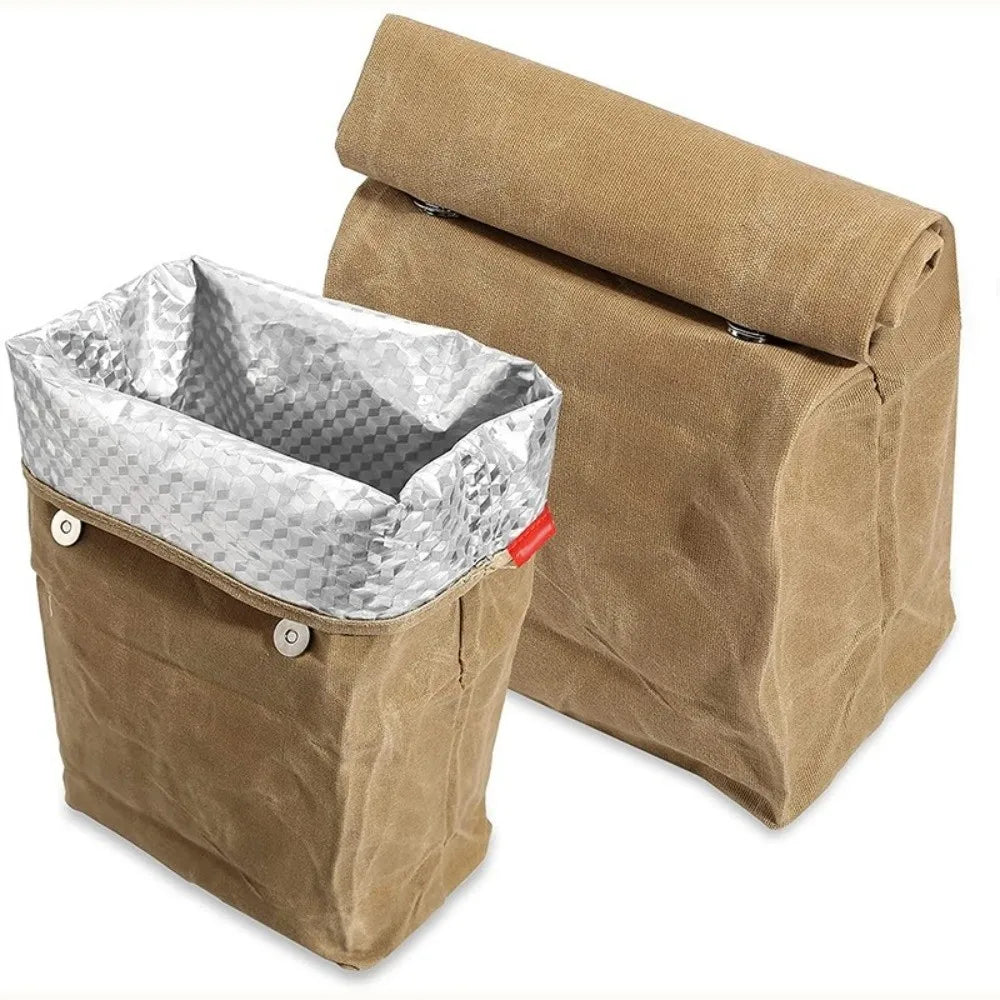 Multipurpose Large Capacity Waxed Canvas Lunchboxes