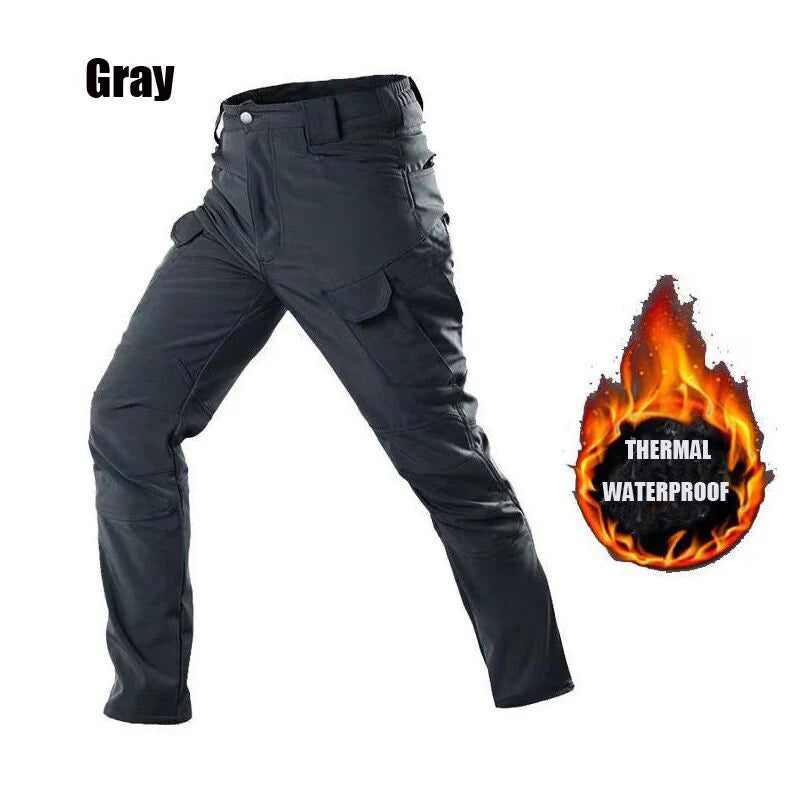 Men's Winter Waterproof Fleece-Lined Cargo Pants