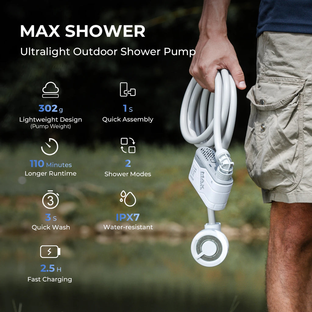FLEXTAIL Rechargeable Portable Camping Shower Pump