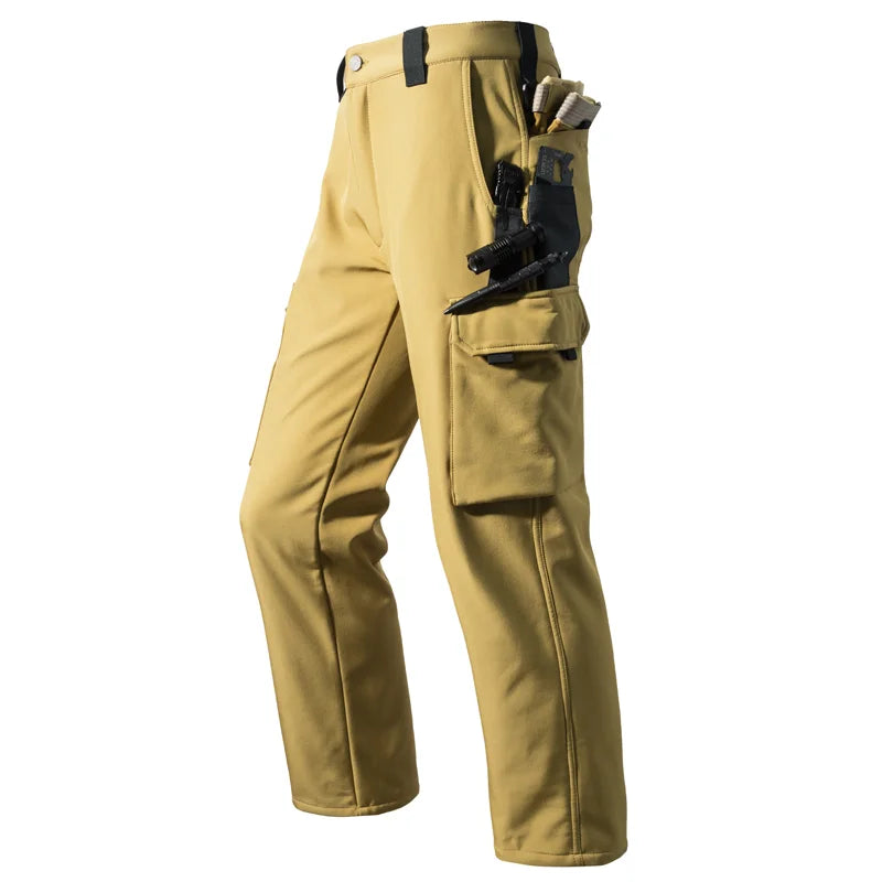 Men's Winter Waterproof Fleece-Lined Cargo Pants