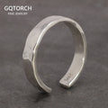 925 Sterling Silver Hammered Adjustable Ring Jewelry