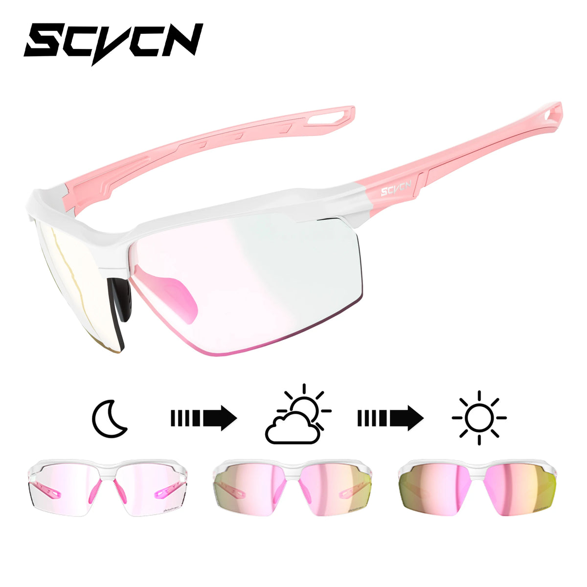SCVCN Photochromic Polarized Tactical Safety Glasses