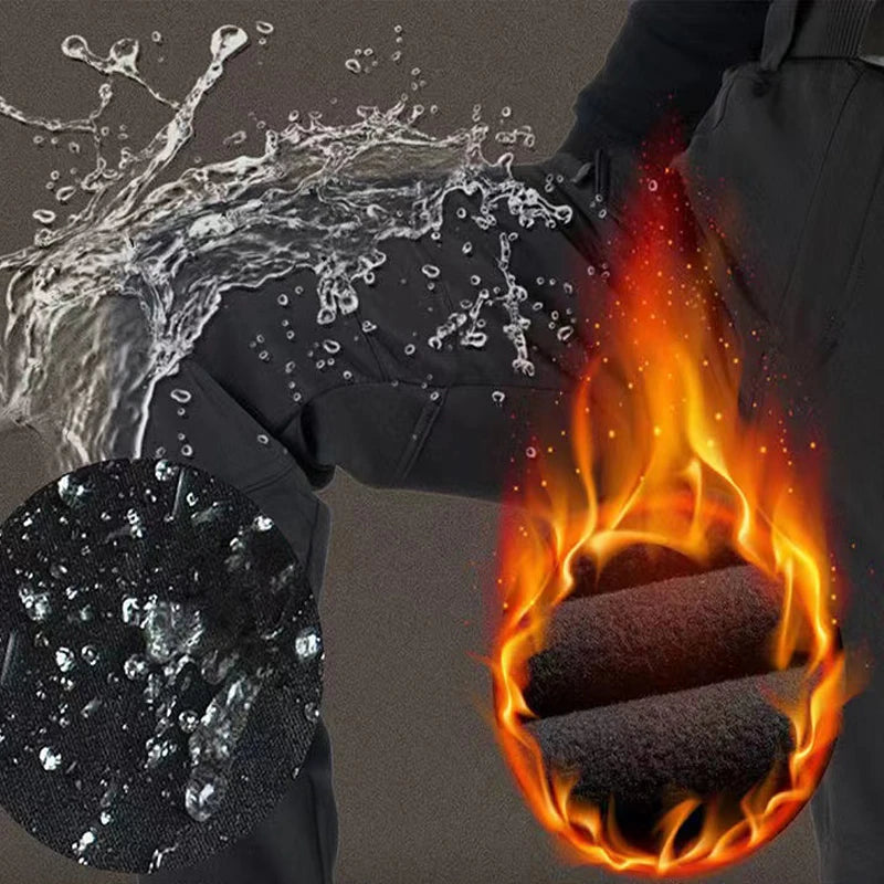 Waterproof Utility Cargo Trousers Autumn Winter Casualwear