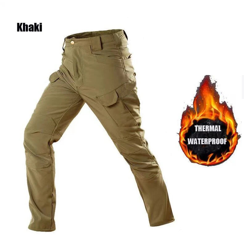 Men's Winter Waterproof Fleece-Lined Cargo Pants