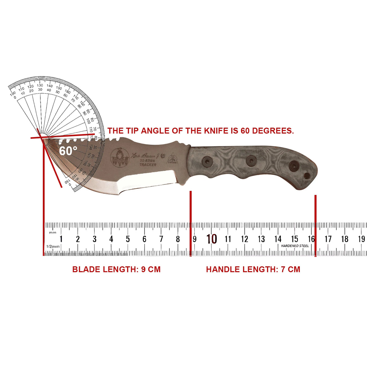 TOPS Tracker Stainless Steel Woodhandled Survival Knife