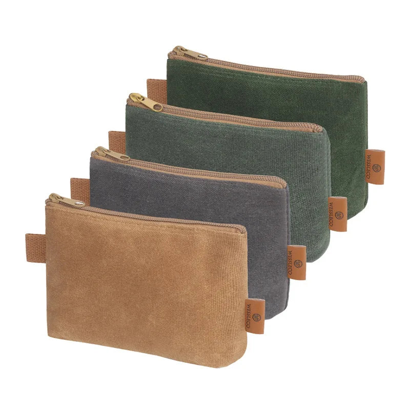 Wessleco Durable Waxed Canvas Storage Bag Organizer