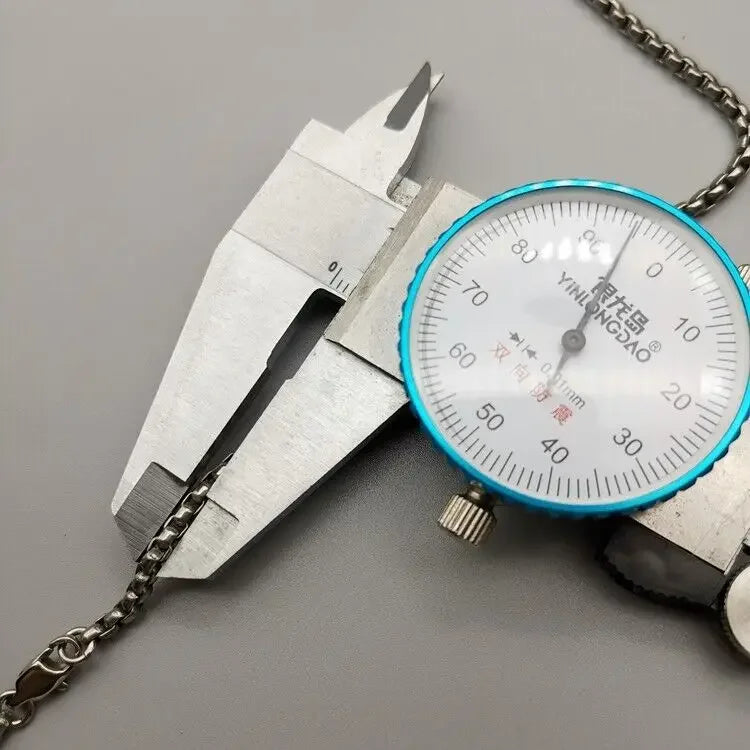 Hypoallergenic Titanium Square Box Chain Bracelet