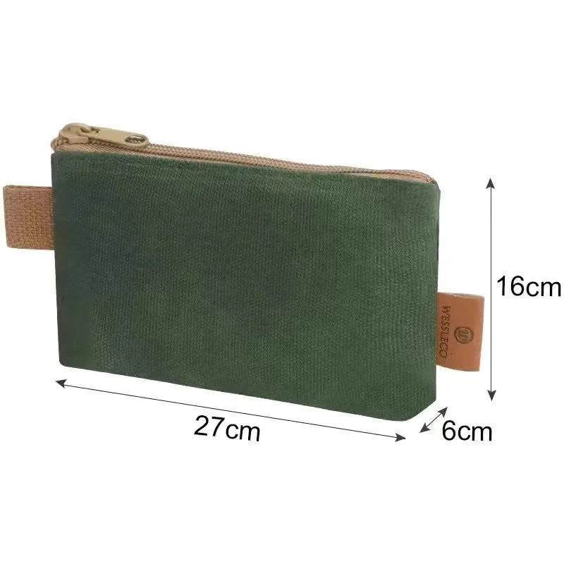 Wessleco Durable Waxed Canvas Storage Bag Organizer