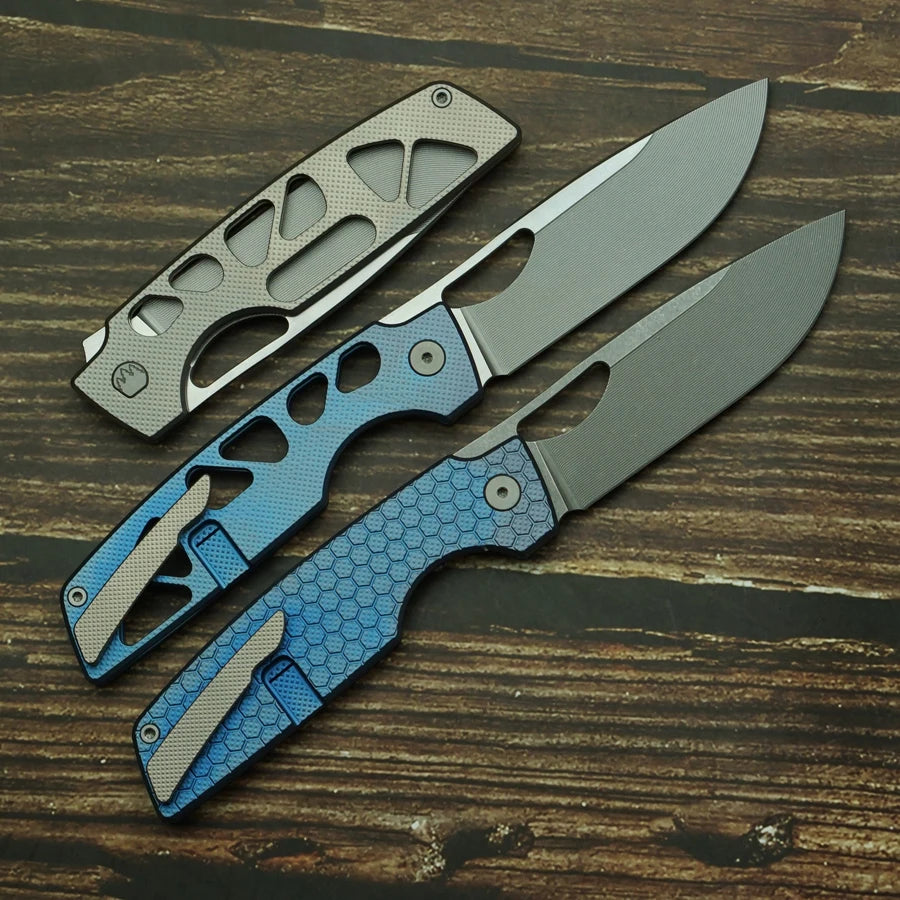 LEMIFSHE 154CM Steel Titanium Alloy Folding Pocketknife