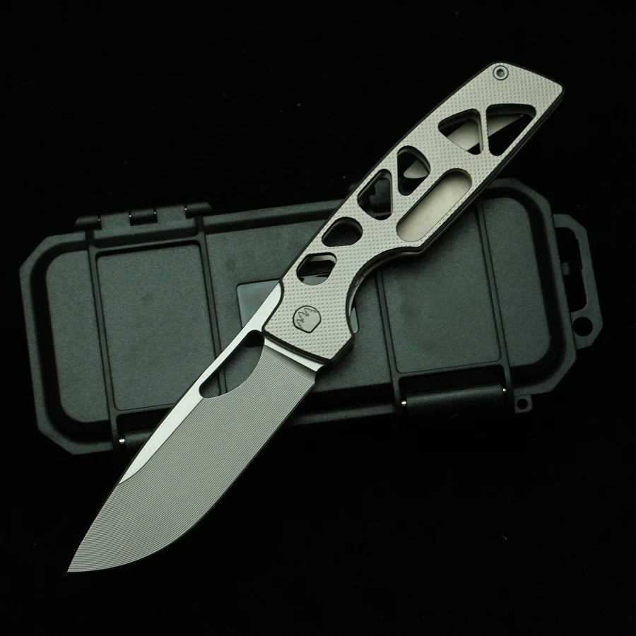 LEMIFSHE 154CM Steel Titanium Alloy Folding Pocketknife