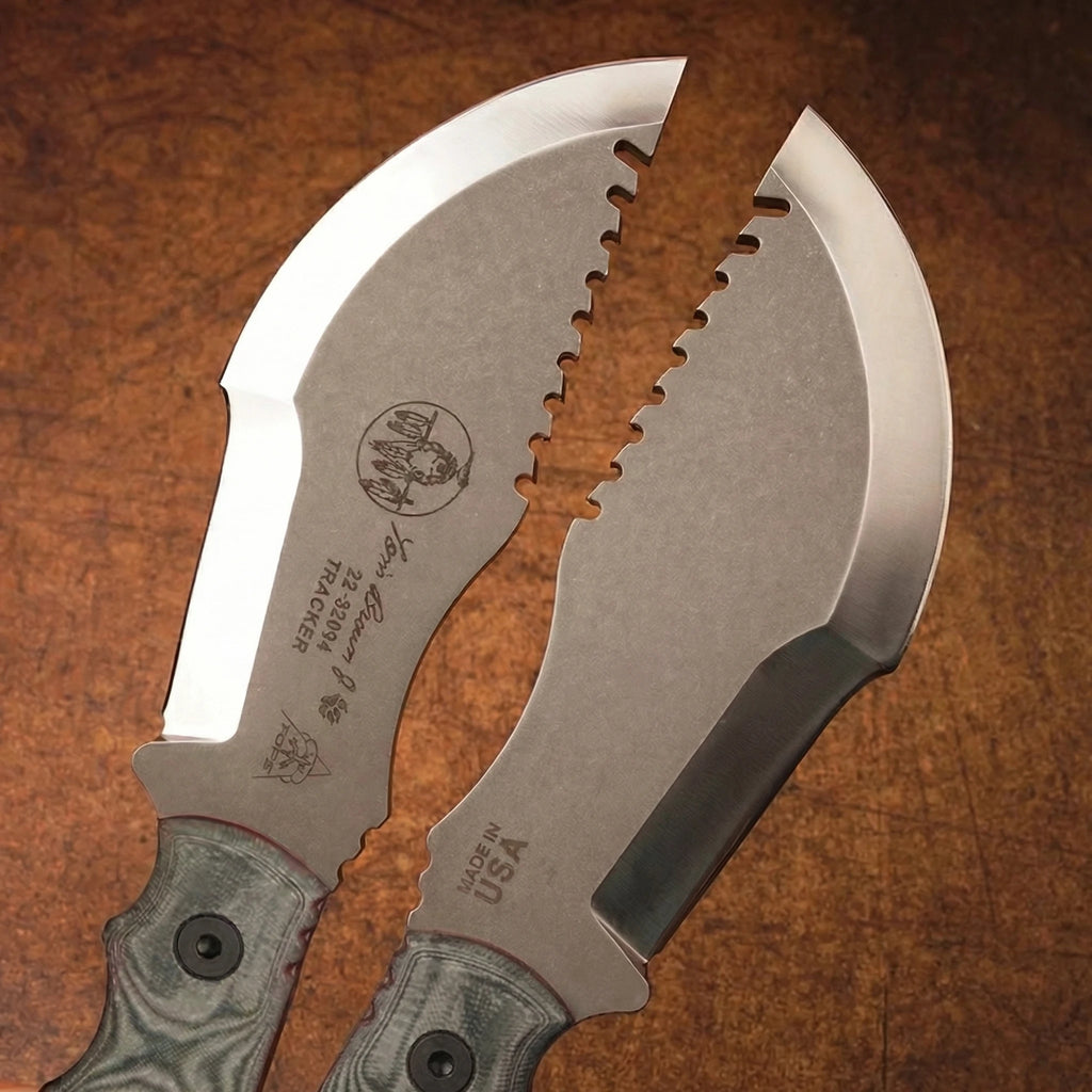 TOPS Tracker Stainless Steel Woodhandled Survival Knife