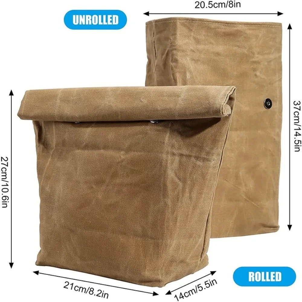 Multipurpose Large Capacity Waxed Canvas Lunchboxes