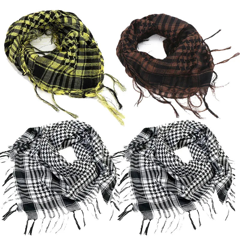 ExtraLarge CottonLinen Outdoor Hiking Scarf 100x100cm
