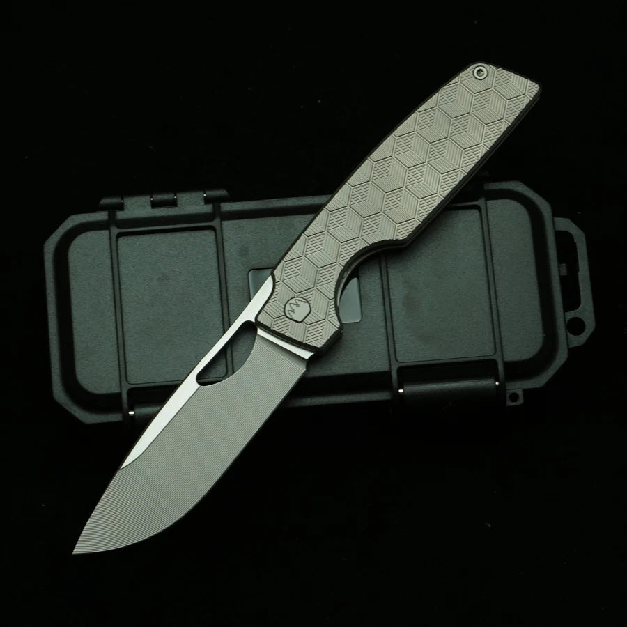 LEMIFSHE 154CM Steel Titanium Alloy Folding Pocketknife