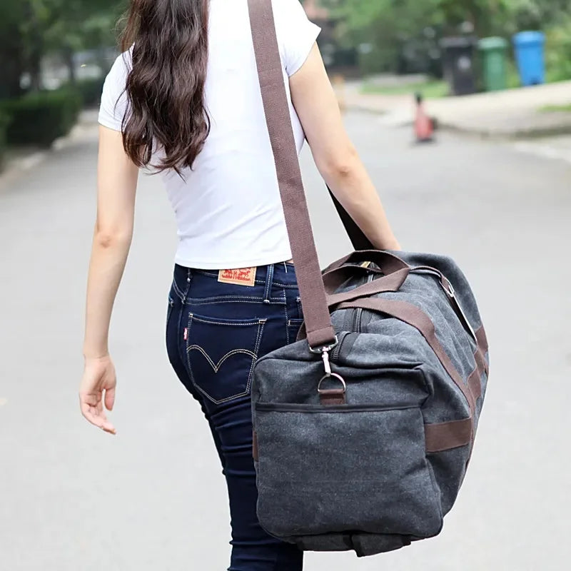 Wearproof Canvas Men's Oversized Adventure Luggage