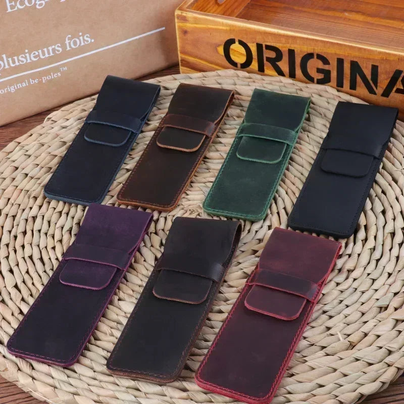 Beautifully Handcrafted Genuine Leather Pencil Organizer