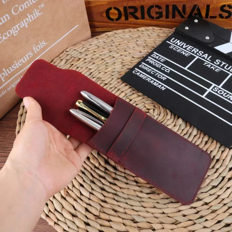 Beautifully Handcrafted Genuine Leather Pencil Organizer