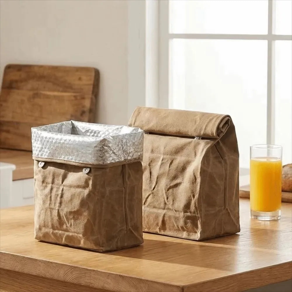 Multipurpose Large Capacity Waxed Canvas Lunchboxes