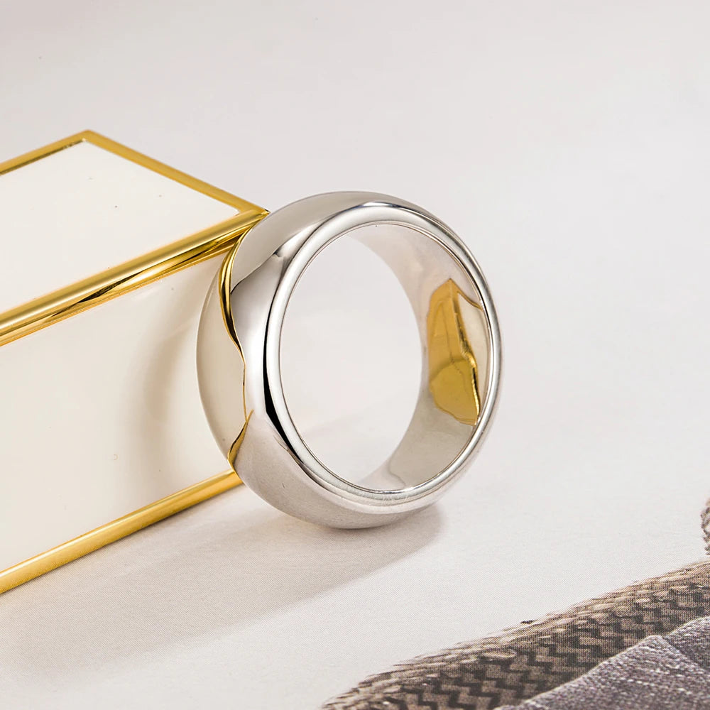 Personalized Engraved Minimalist Sterling Silver Name Ring