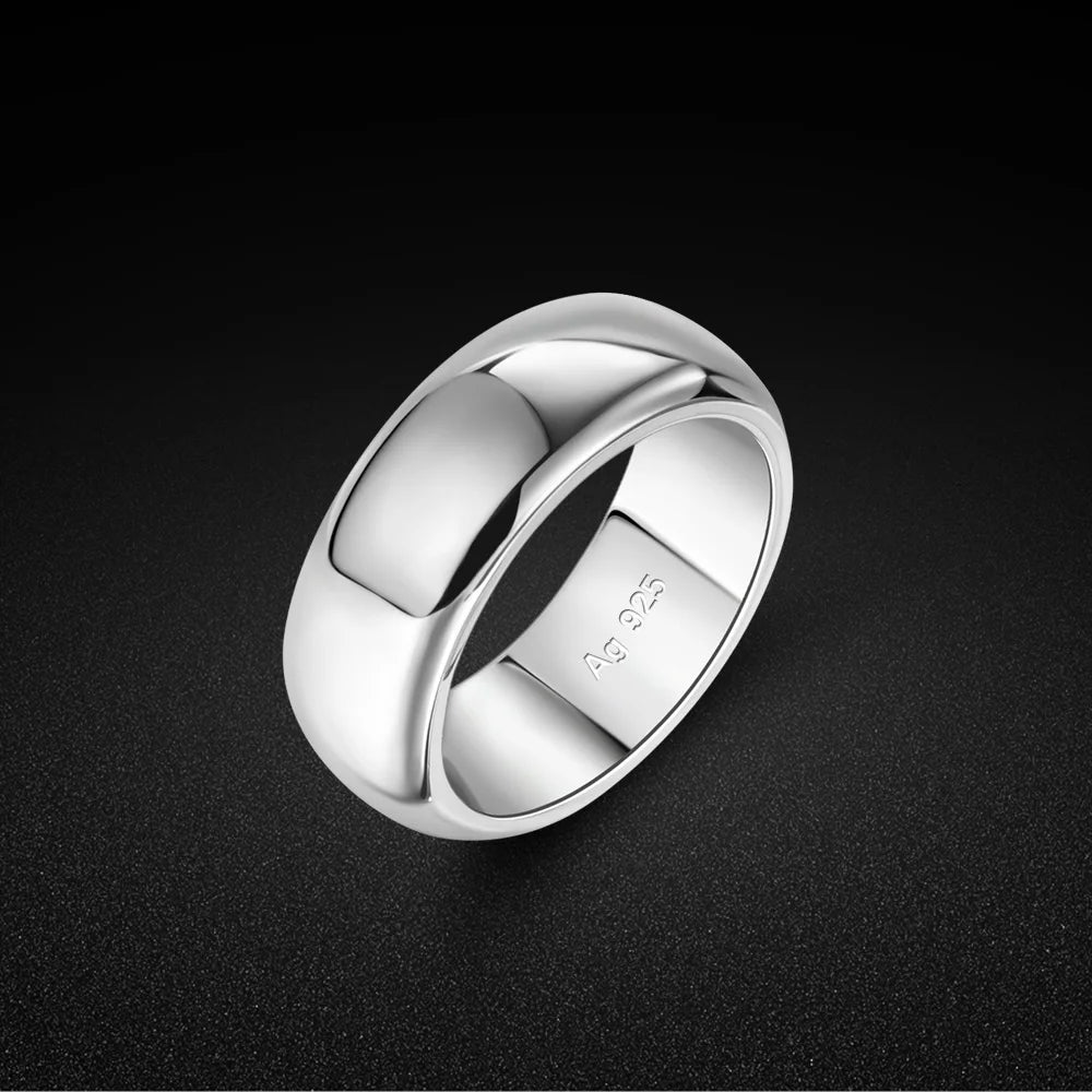 Personalized Engraved Minimalist Sterling Silver Name Ring