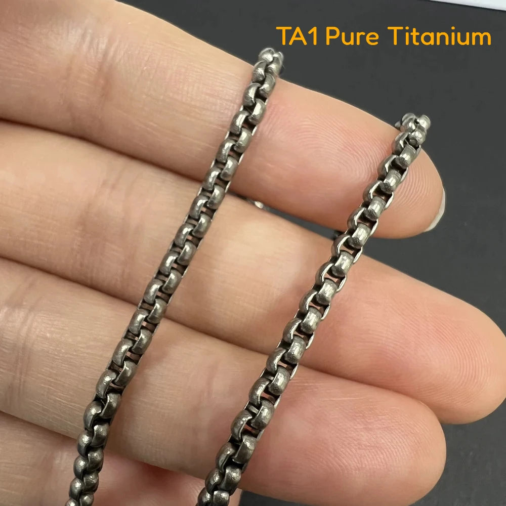 Hypoallergenic Titanium Square Box Chain Bracelet