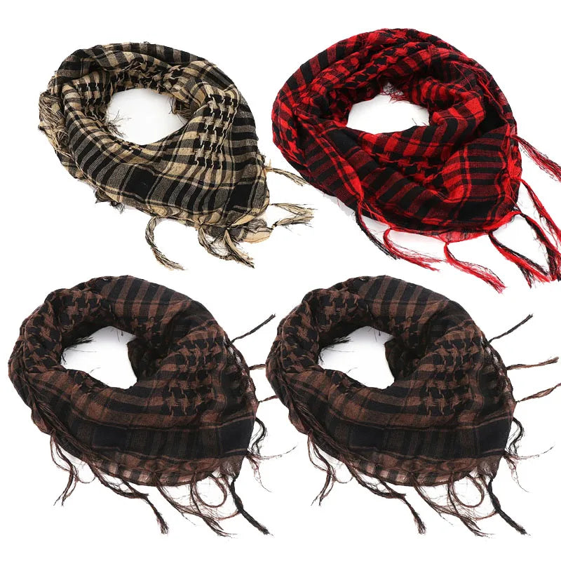 ExtraLarge CottonLinen Outdoor Hiking Scarf 100x100cm