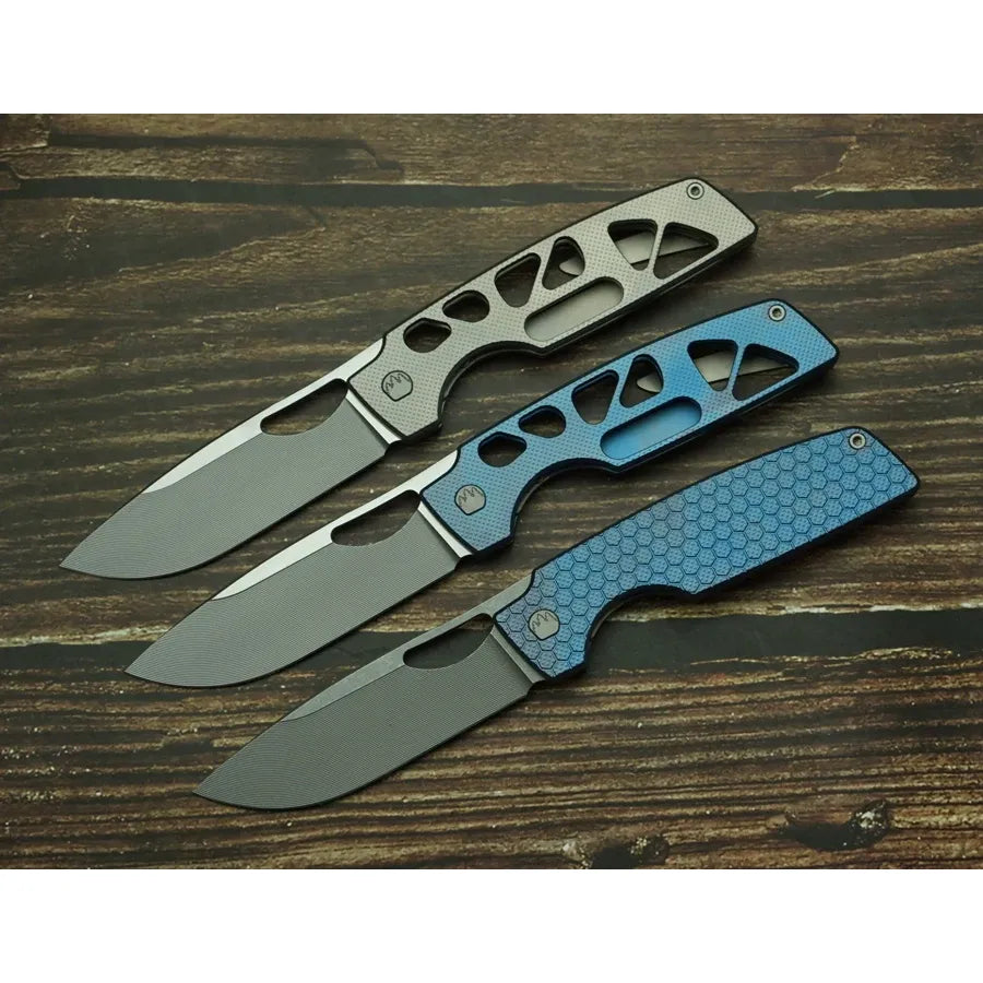 Titanium Alloy Handgrip 154CM Folding Pocketknives