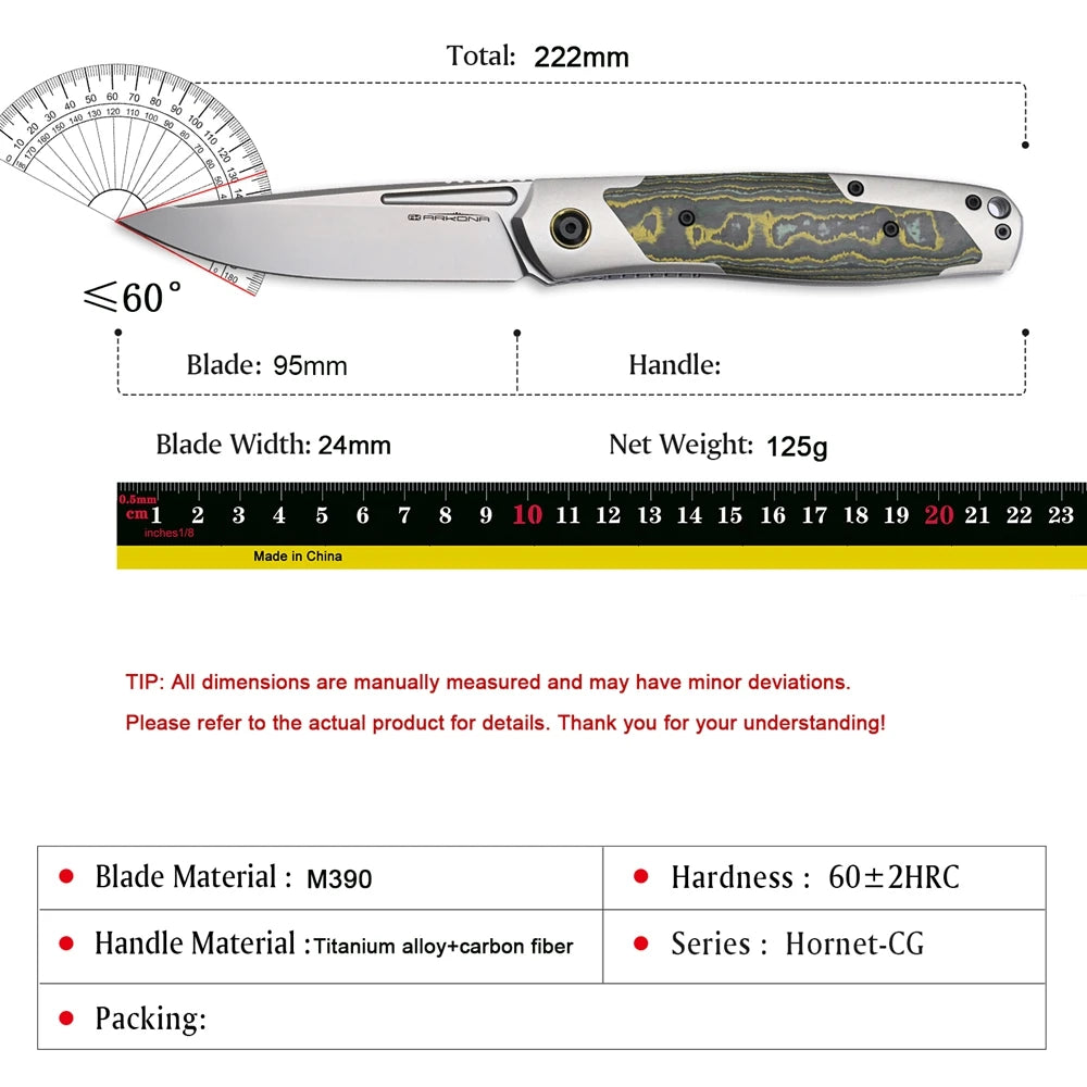 ARKONA M390 Titanium Alloy Professional Woodworking Knife