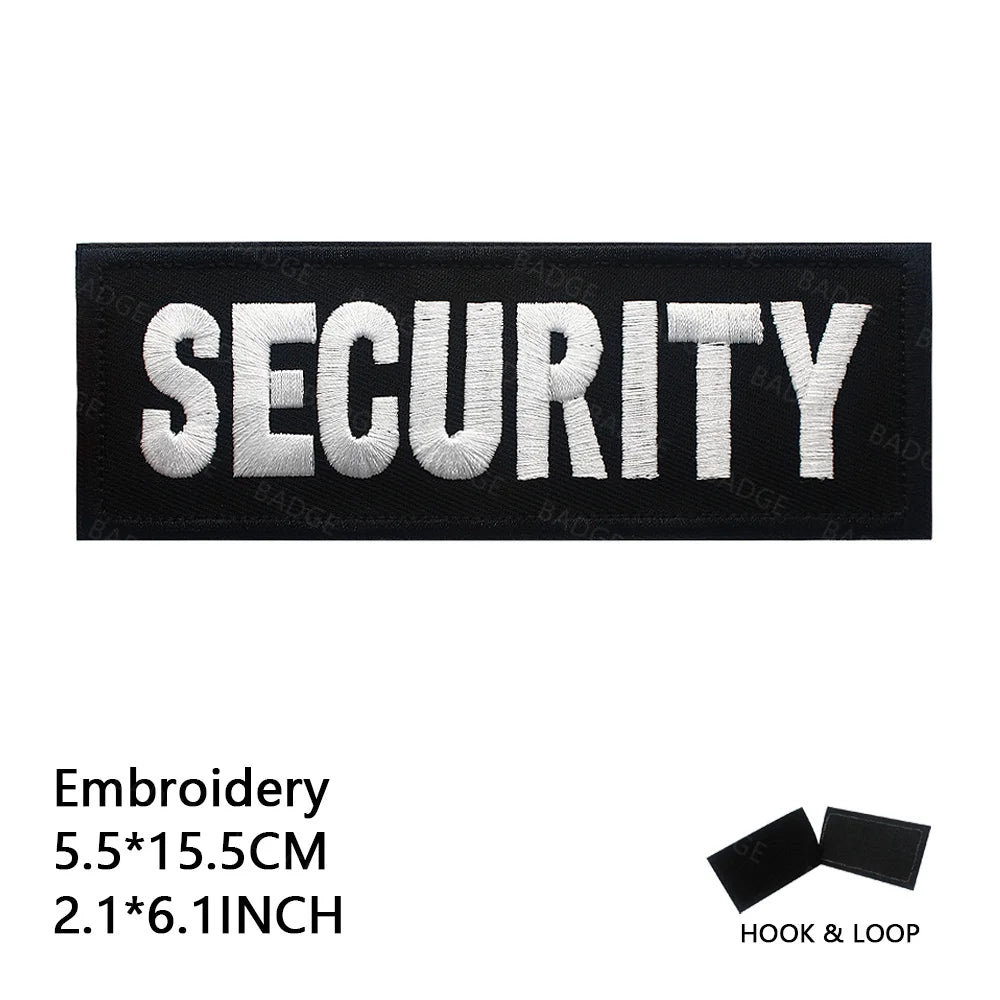 Reflective Infrared Security Guard Embroidered Uniform Patch