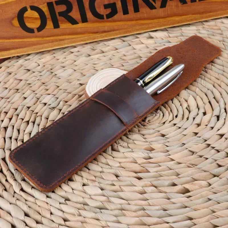 Beautifully Handcrafted Genuine Leather Pencil Organizer