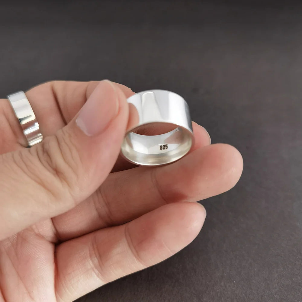 Unisex 925 Sterling Silver Rings With Certification