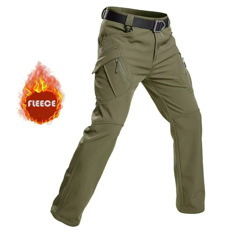 Men's Winter Waterproof Fleece-Lined Cargo Pants