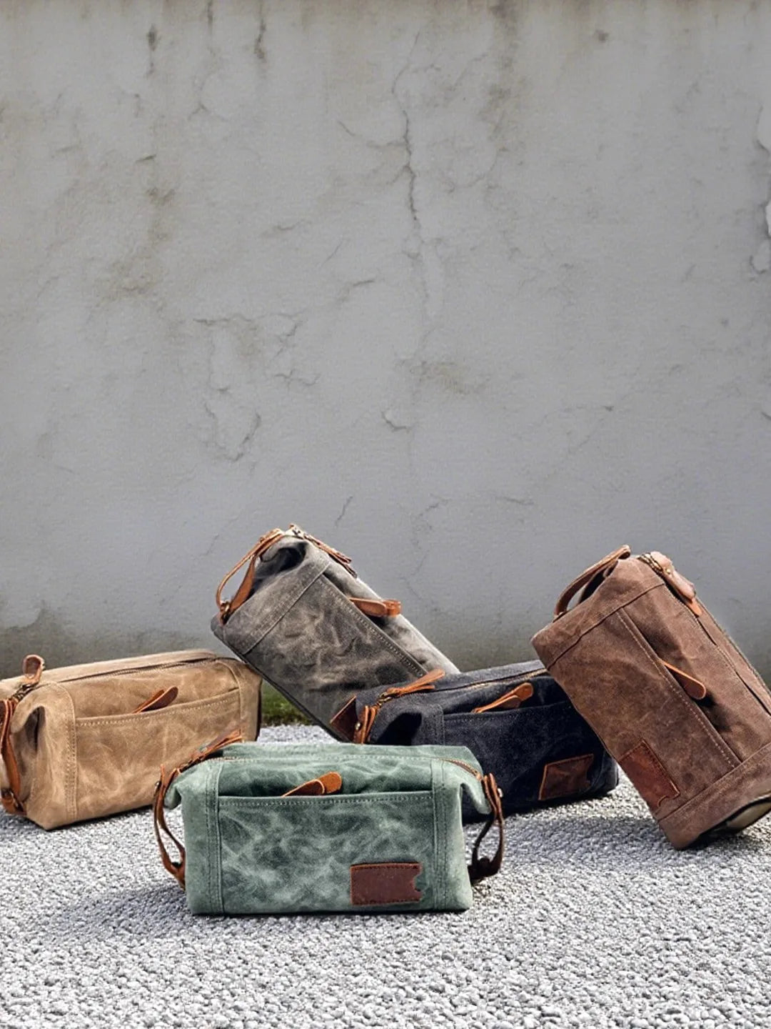 Vintage Waterproof Oilskin Canvas Organizer Clutch