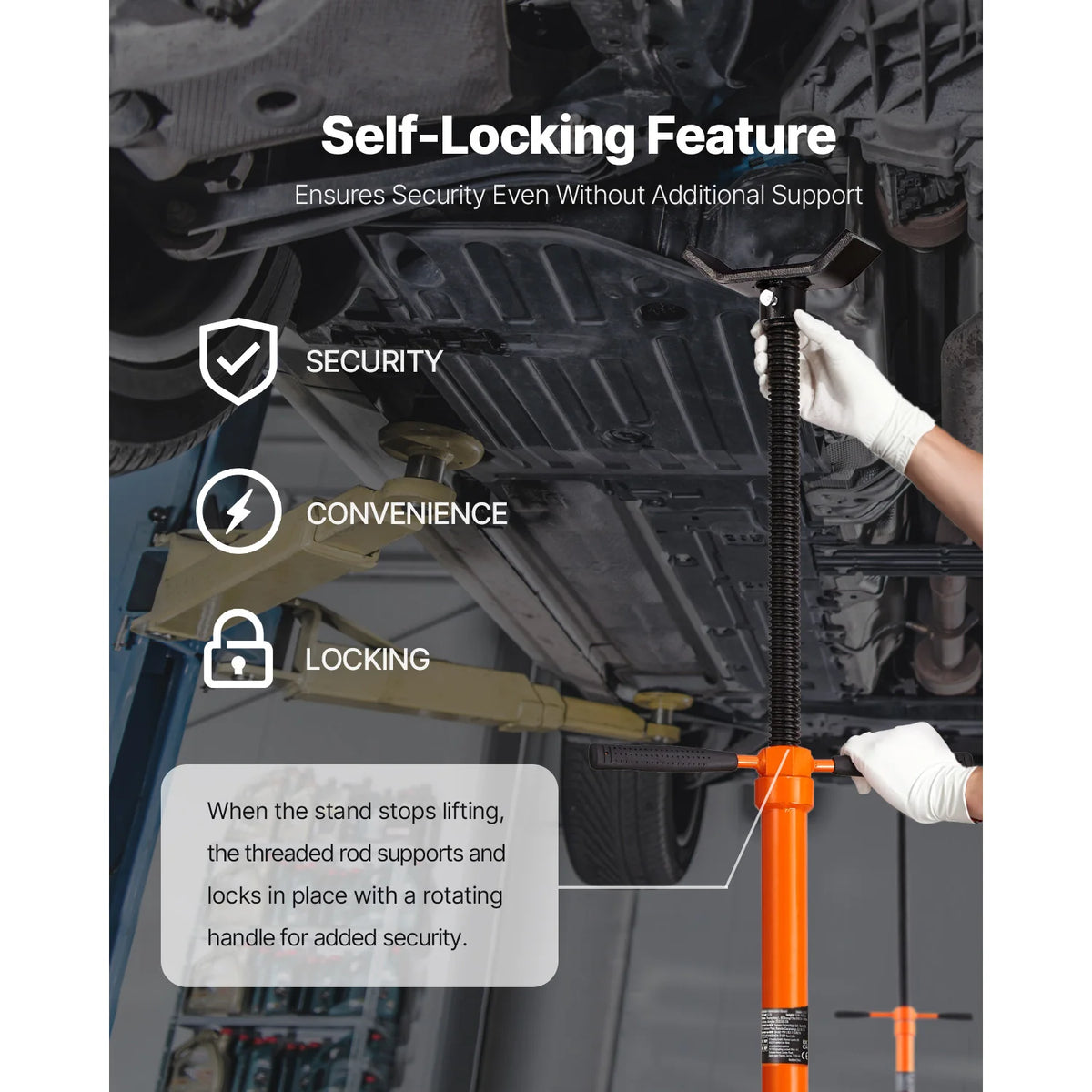 3/4-Ton Heavy-Duty Underhoist Automotive Support Stand