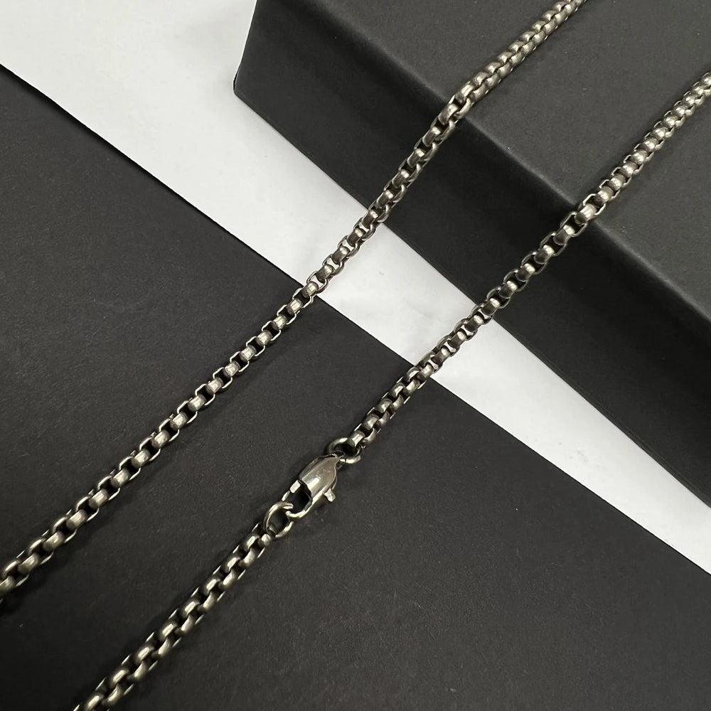 Hypoallergenic Titanium Square Box Chain Bracelet