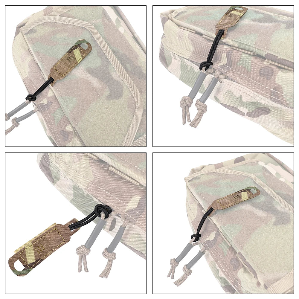 Tactical Nylon Backpack Zipper Pulls Hookloop Accessory