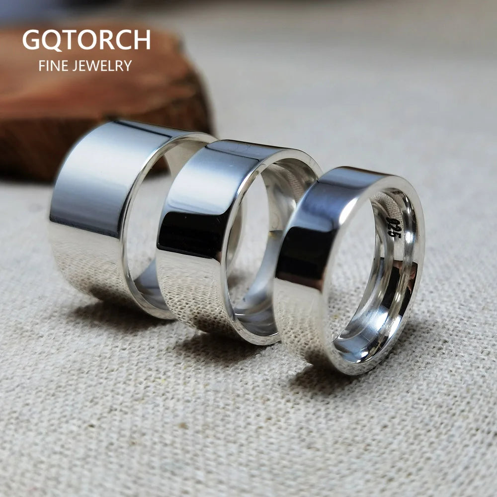 Unisex 925 Sterling Silver Rings With Certification