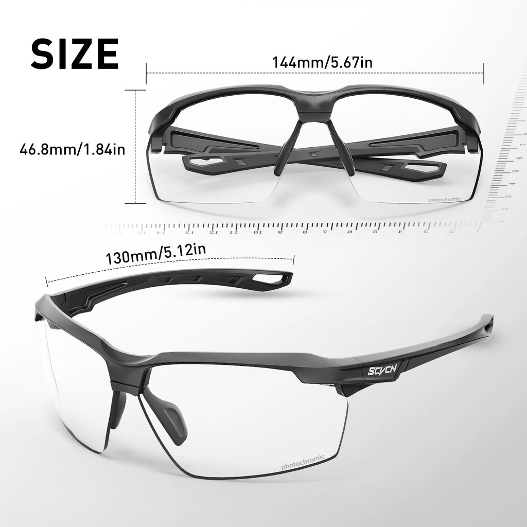 SCVCN Photochromic Polarized Tactical Safety Glasses