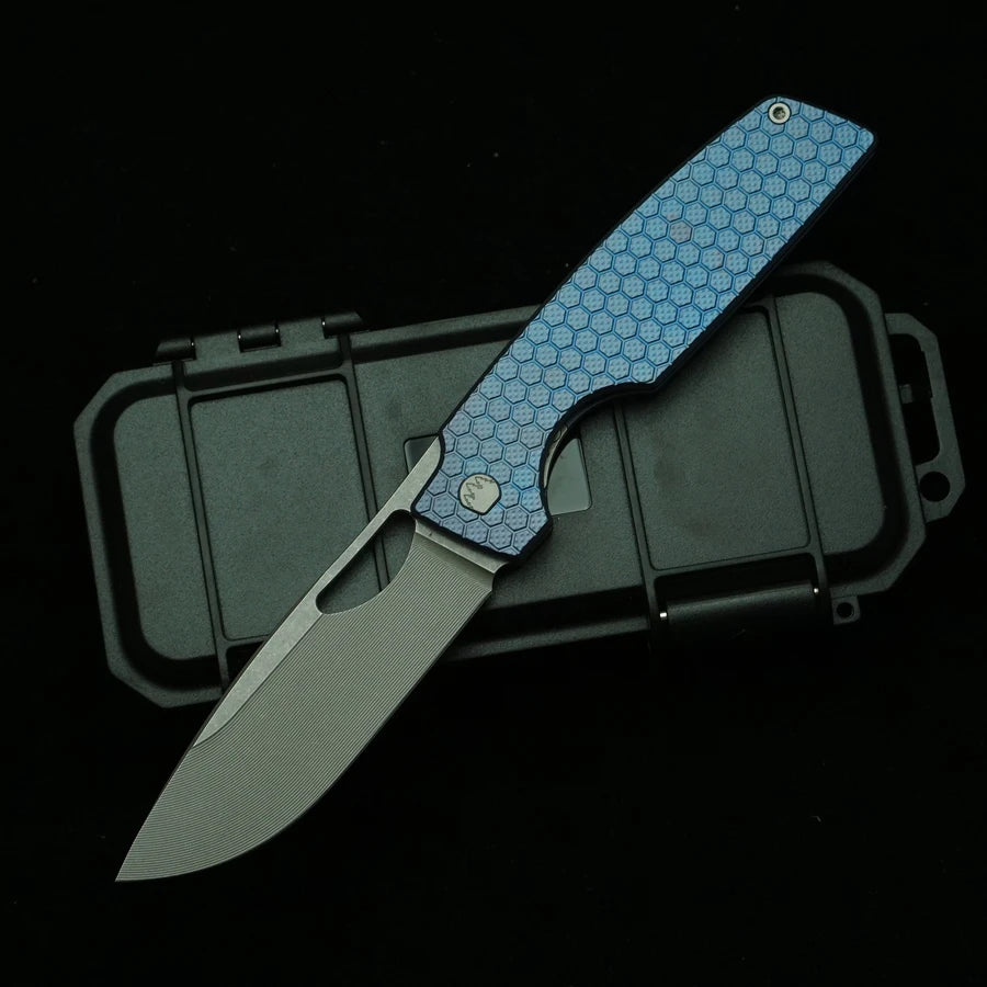 LEMIFSHE 154CM Steel Titanium Alloy Folding Pocketknife