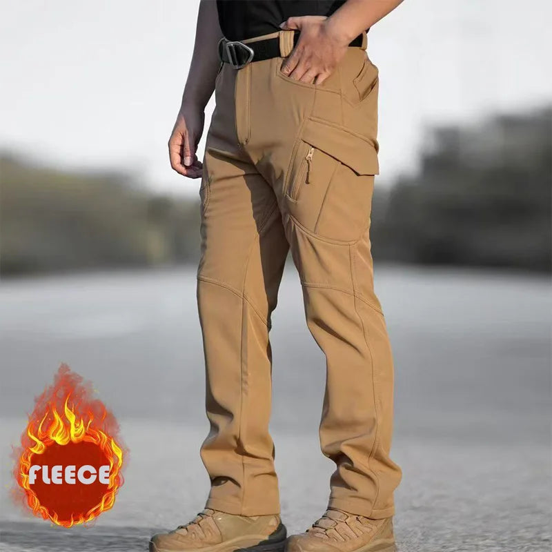 Men's Winter Waterproof Fleece-Lined Cargo Pants