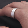 925 Sterling Silver Matte-Brushed Layer-Style Ring