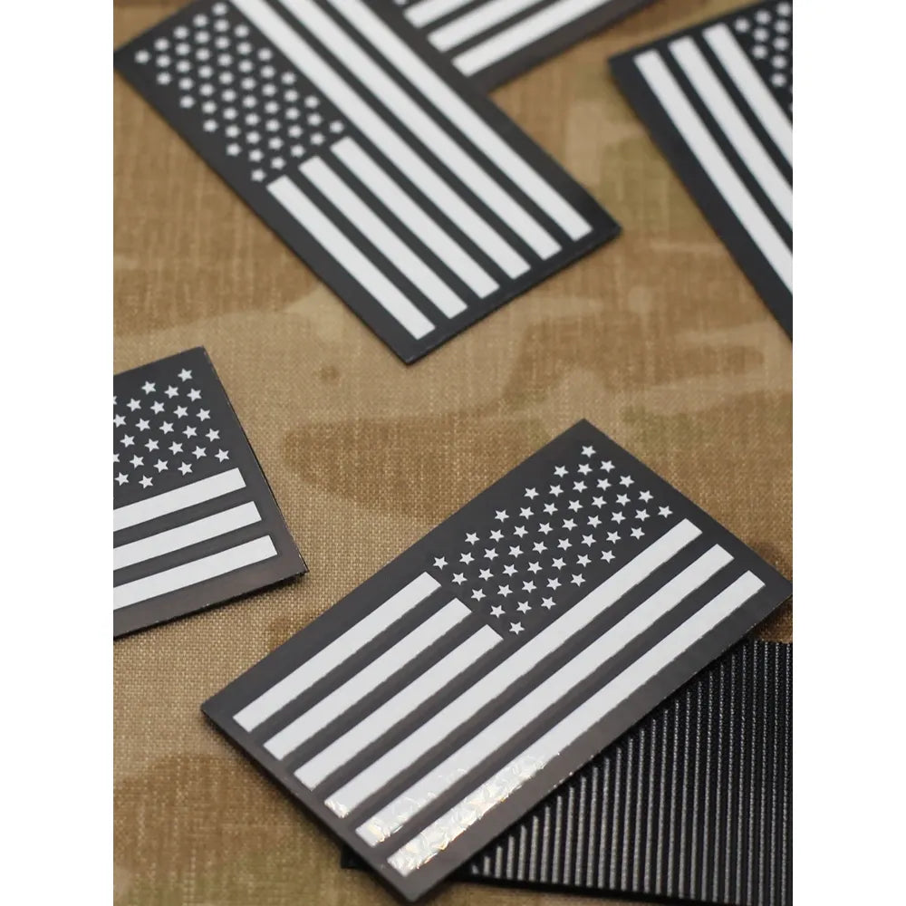 American Flag Infrared Hook-and-Loop Patch 2x3.5-Inch