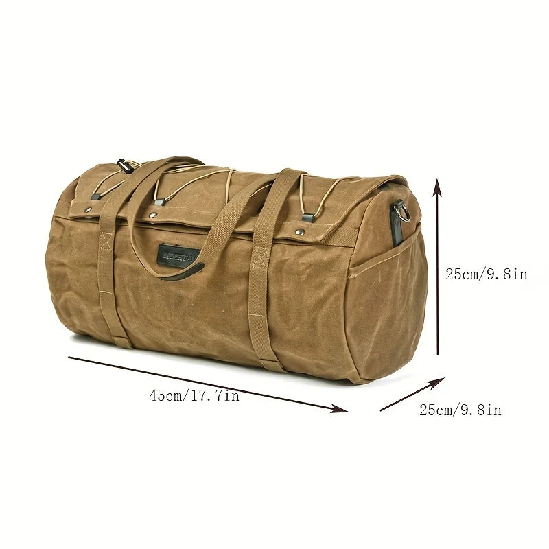 Vintage Motorcycle Rear Canvas Touring Luggage Saddlebags