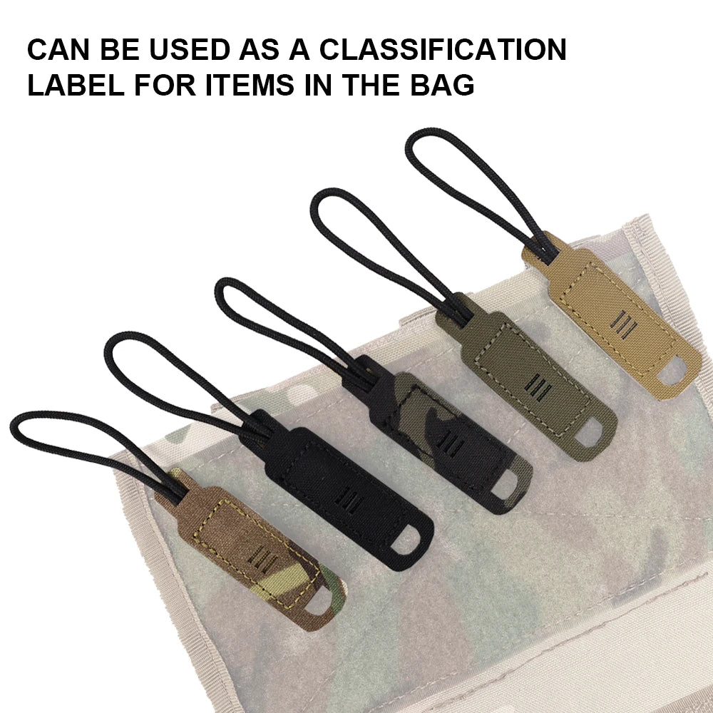 Tactical Nylon Backpack Zipper Pulls Hookloop Accessory