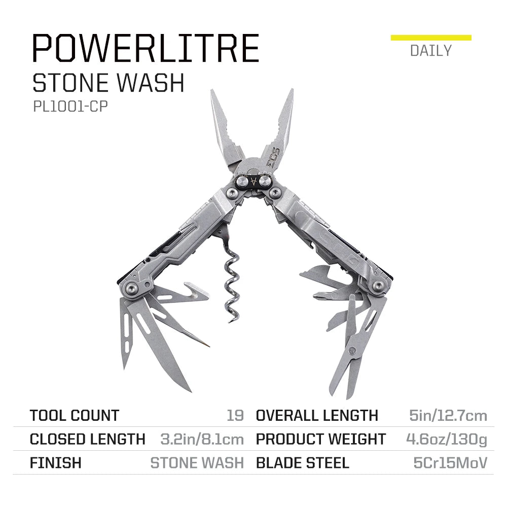 SOG PowerLitre 19-in-1 Professional Pocket Multitool