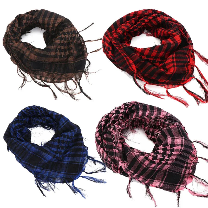 ExtraLarge CottonLinen Outdoor Hiking Scarf 100x100cm