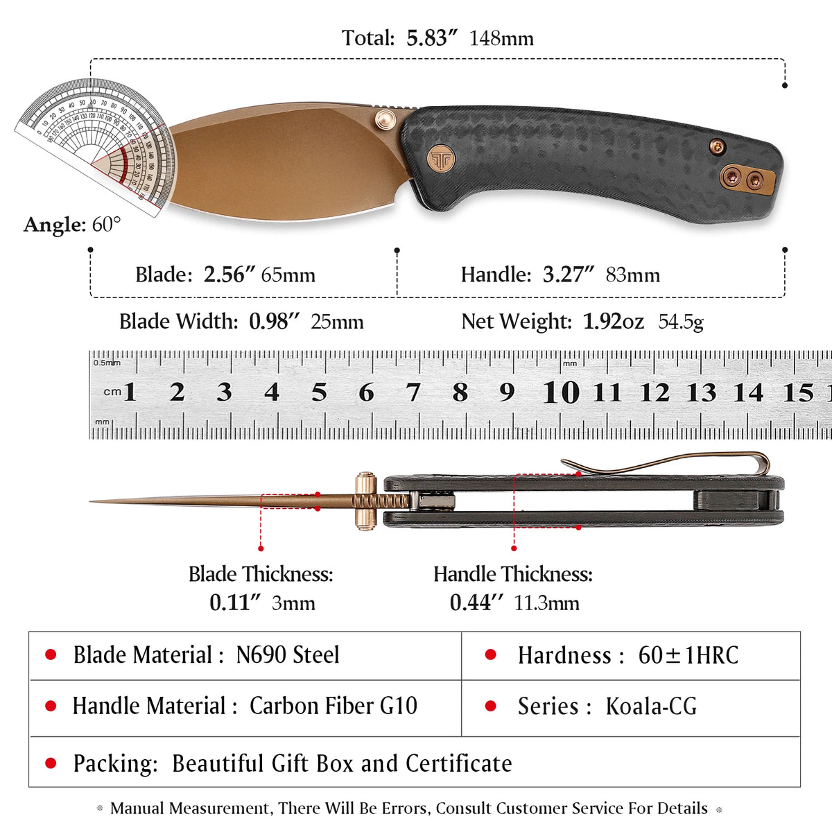 TRIVISA Koala Professional N690 Steel Pocketknife