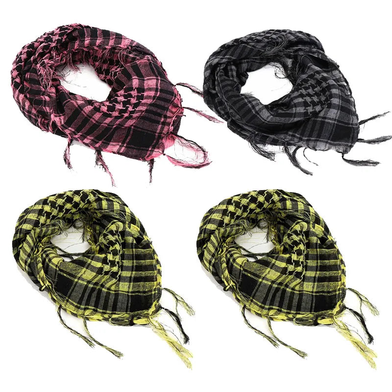 ExtraLarge CottonLinen Outdoor Hiking Scarf 100x100cm