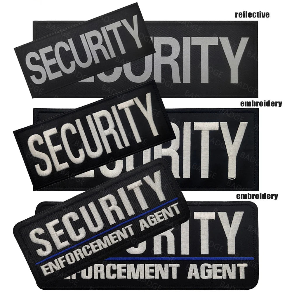 Reflective Infrared Security Guard Embroidered Uniform Patch