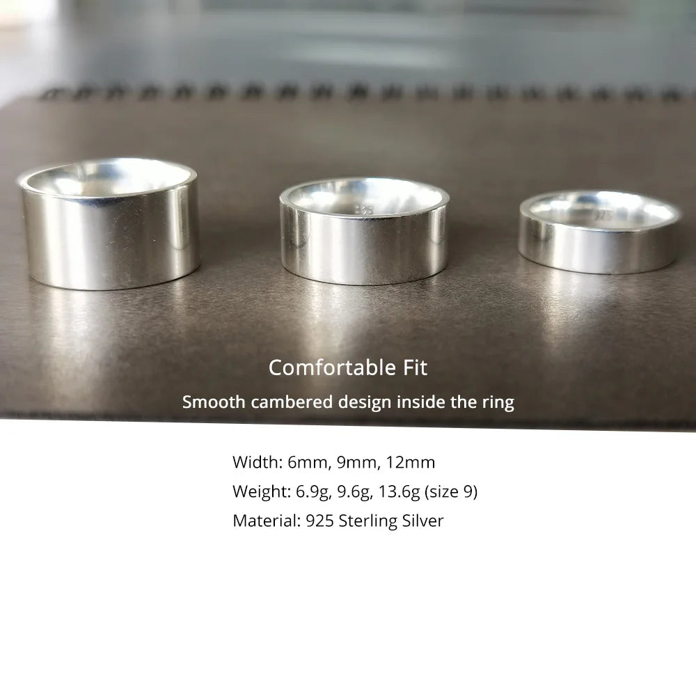 Unisex 925 Sterling Silver Rings With Certification